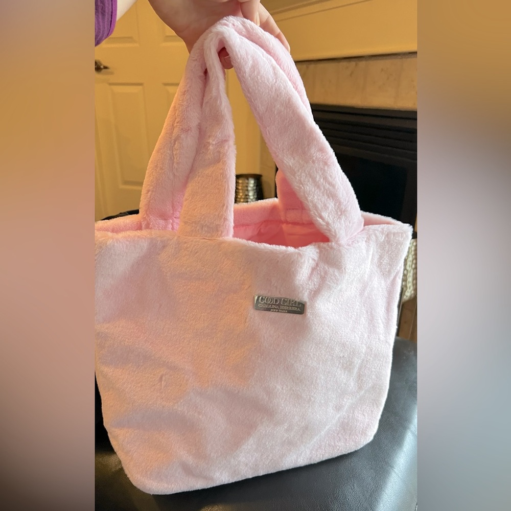 Carolina Herrera Good Girl pink fluffy Tote